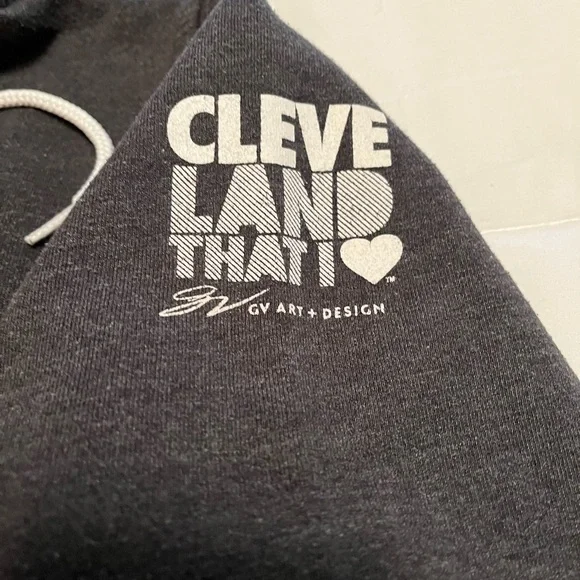 Cleveland/ men’s gray hoodie, size S - Picture 3 of 4